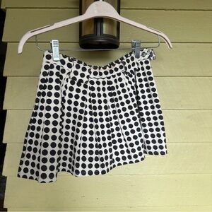 Rare Vintage Polka Dot Mini Skirt in Black and White
